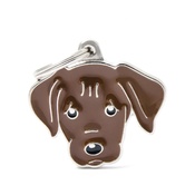 My Family - Labrador Engraved ID Tag – Chocolate