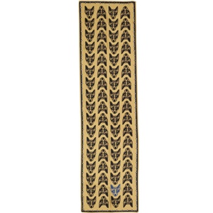 Long Fox Print Scarf in Olive