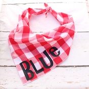 Pet Pooch Boutique - Personalised Southern Red Plaid Dog Bandana