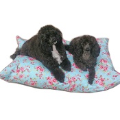 Pet Pooch Boutique - Blue Vintage Floral Cushion Dog Bed