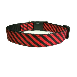 Red & Black Diagonal Stripe Collar