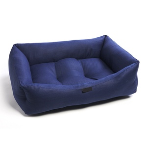 Navy Birdseye Dog Bed