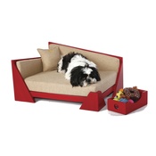Katalin zu Windischgraetz - Cherry Red Contemporary Dog Sofa