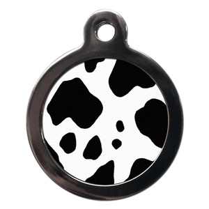 Cow Print Pet ID Tag