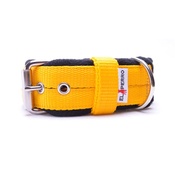 El Perro - 4cm width Fleece Comfort Dog Collar - Yellow