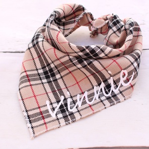 Personalised Barkberry Plaid Dog Bandana