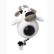 House of Paws - Cow Cord Toy with spiky ball