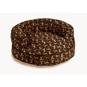 In Vogue Pets - Crypton Round Bolster Bed - Rotator Hot Chocolate