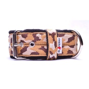 El Perro - 4cm Width Fleece Comfort Dog Collar – Safari Camo