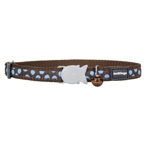 Blue Spots on Brown Cat Collar