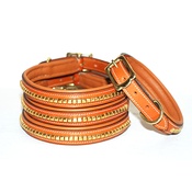 Pear Tannery - Clincher Leather Dog Collar - Tan