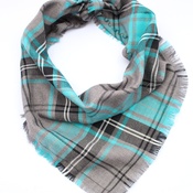 Pet Pooch Boutique - Frayed Buffalo Blue Plaid Dog Bandana