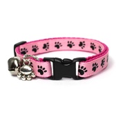 Mog's Togs - Pink Pawprints Safety Cat Collar
