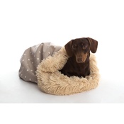 In Vogue Pets - Pooch Pod Dog Bed - Dotty Camel