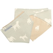 Mutts & Hounds - Powder Blue with Biscuit Lining Neckerchief
