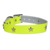 Creature Clothes - Galaxy Dog Collar - Yellow, Nickel Stars