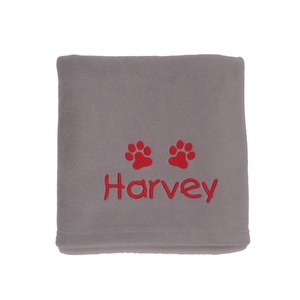 Personalised Fleece Blanket - Light Grey