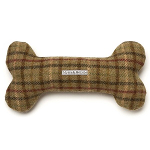 Balmoral Tweed Bone Squeaky Toy