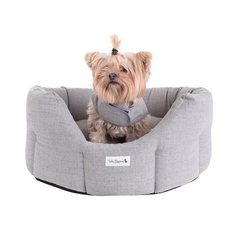 light grey dog bed