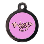 PS Pet Tags - Pink Angel Pet ID Tag