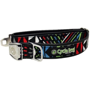 Black-Multi Modern Art Dog Collar