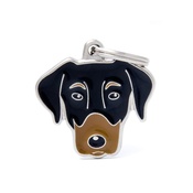 My Family - Doberman Engraved ID Tag