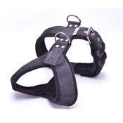 El Perro - 4cm Width Fleece Comfort Dog Harness – Black