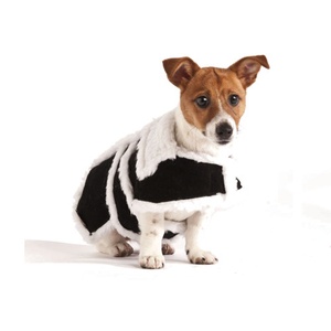 Black Sherpa Leather Dog Coat