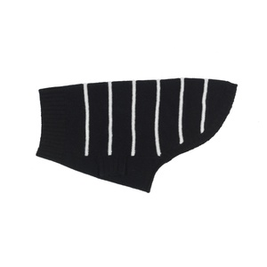 Raised Stripe Cashmere Dog Sweater - Black & White