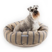 Mutts & Hounds - Navy Nordic Stripe Donut Bed