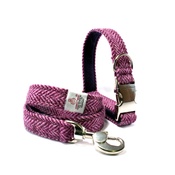My McDawg - Lilac Herringbone Collar & Lead Set