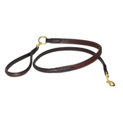 Pear Tannery - Rubber Grip Leather Dog Lead – Chocolate Brown