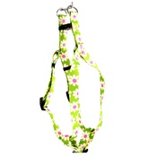 Yellow Dog - Green Daisy Step-In Dog Harness
