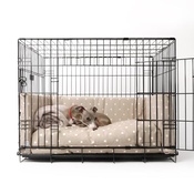 Charley Chau - Dog Crate Mattress & Bed Bumper Set - Dotty Taupe