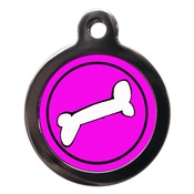 PS Pet Tags - Bone Pet ID Tag - Pink