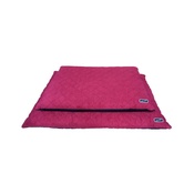 Hem & Boo - Quilted Flat Dog Bed - Black & Raspberry