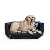 Sky Pet Products - Oxford 2 Leather Pet Bed - Moonlight Black