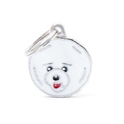 My Family - Bichon Frisé Engraved ID Tag
