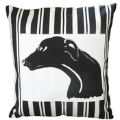 Tomato Catshop - Greyhound Butcher Stripe Panel Cushion
