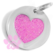 K9 - Pink Heart ID Tag