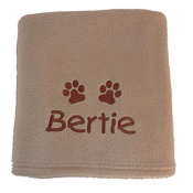 My Posh Paws - Personalised Fleece Blanket - Biscuit