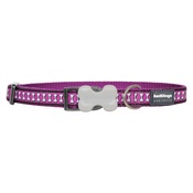 Red Dingo - Bones Reflective Dog Collar - Purple