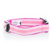 Pet Pooch Boutique - Pink Breton Stripe Collar