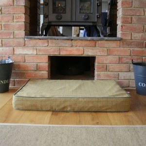 Memory Foam Tweed Dog Bed – Camel