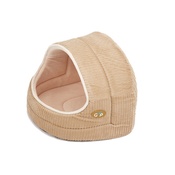 Gor Pets - Royan Hooded Cat Bed - Beige