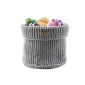 Bowl&Bone Republic - Cotton Toy Basket - Grey