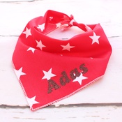 Pet Pooch Boutique - Personalised Red Star Dog Bandana