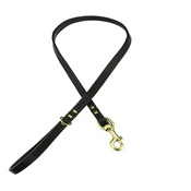 Clementine est. Dogs - Beaton Flat Leather Dog Lead – Black