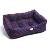 Pet Pooch Boutique - Royal Blue & Red Tartan Dog Bed