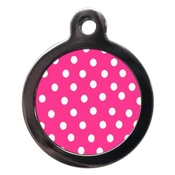 PS Pet Tags - Polka Dot Pet ID Tag - Pink